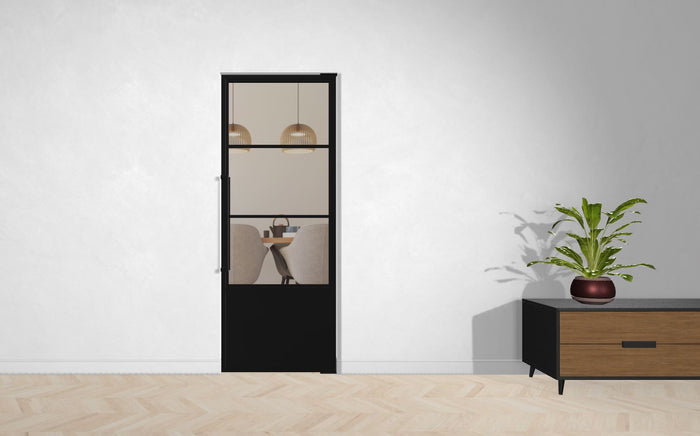 Stahl-Glas Einzel Pendeltüren