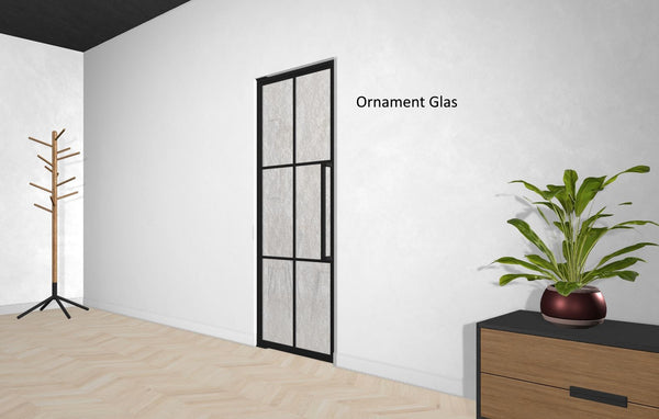 Stahl-Glas-Pendeltür Modell Bella - Industrial Loft Style