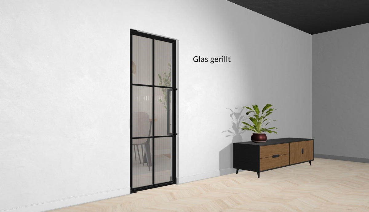 Stahl-Glas-Pendeltür Modell Bella - Industrial Loft Style