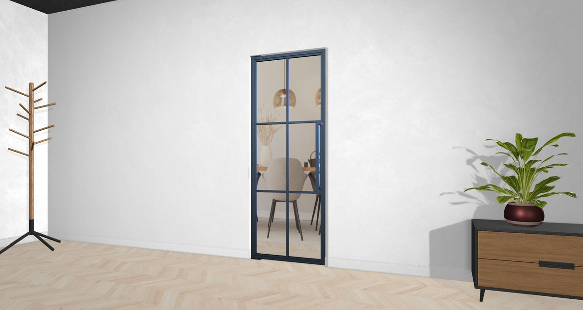 Stahl-Glas-Pendeltür Modell Bella - Industrial Loft Style