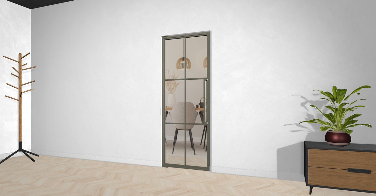 Stahl-Glas-Pendeltür Modell Bella - Industrial Loft Style