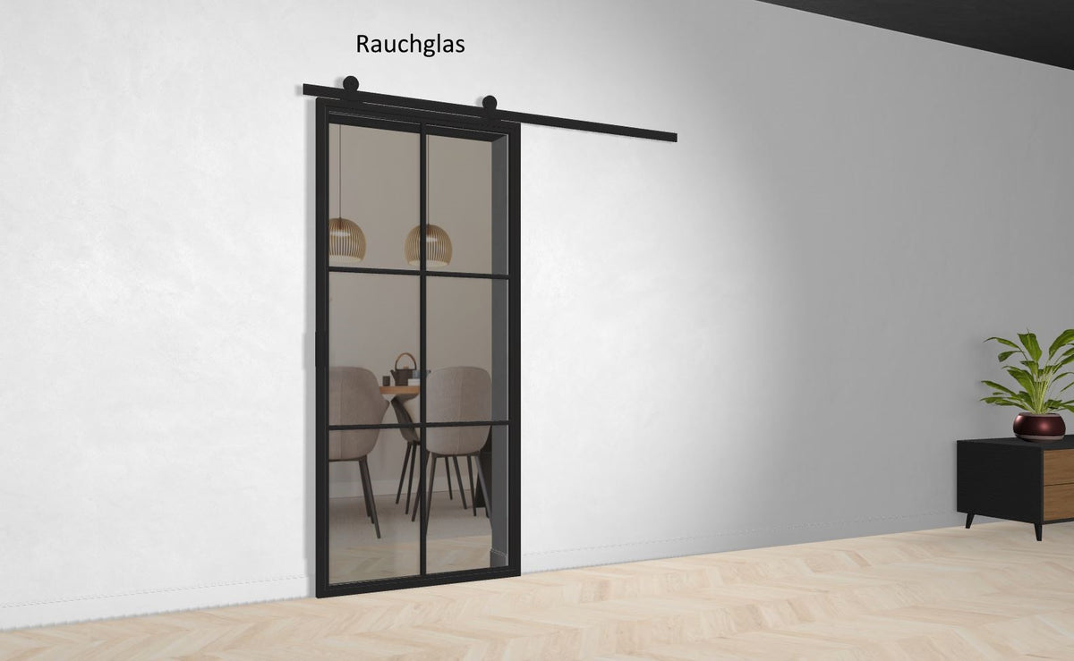 Lofttür Stahl-Glas-Schiebetüre Modell Bella - Industrial Loft Style