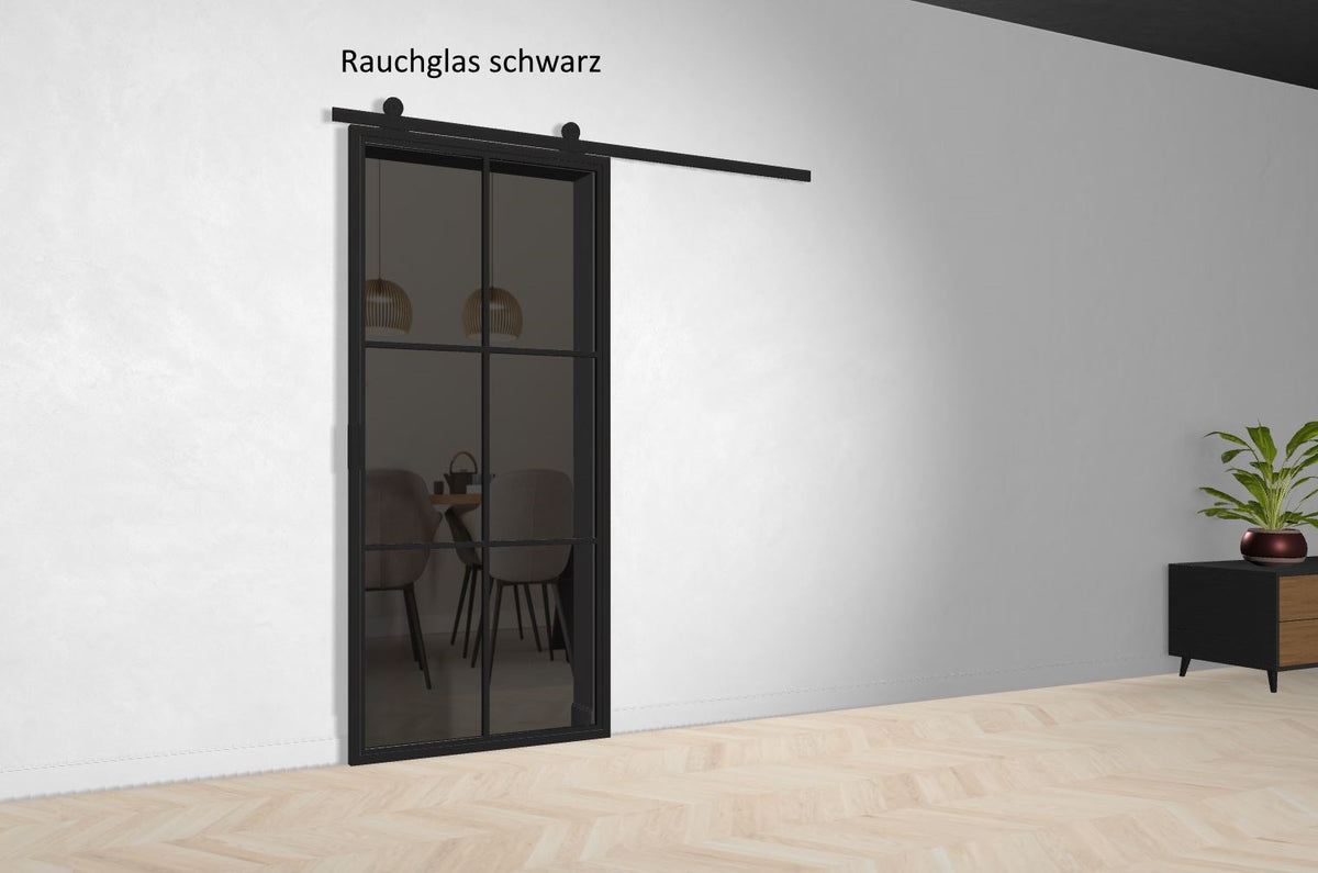 Lofttür Stahl-Glas-Schiebetüre Modell Bella - Industrial Loft Style