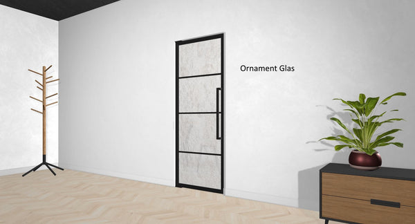 Stahl-Glas-Pendeltür Modell Clara - Industrial Loft Style