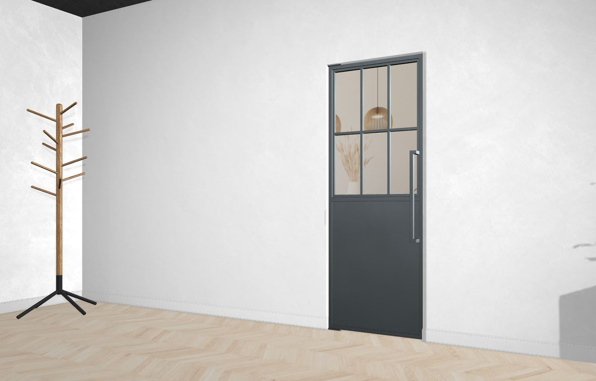 Stahl-Glas-Pendeltür Modell Hanna - Industrial Loft Style