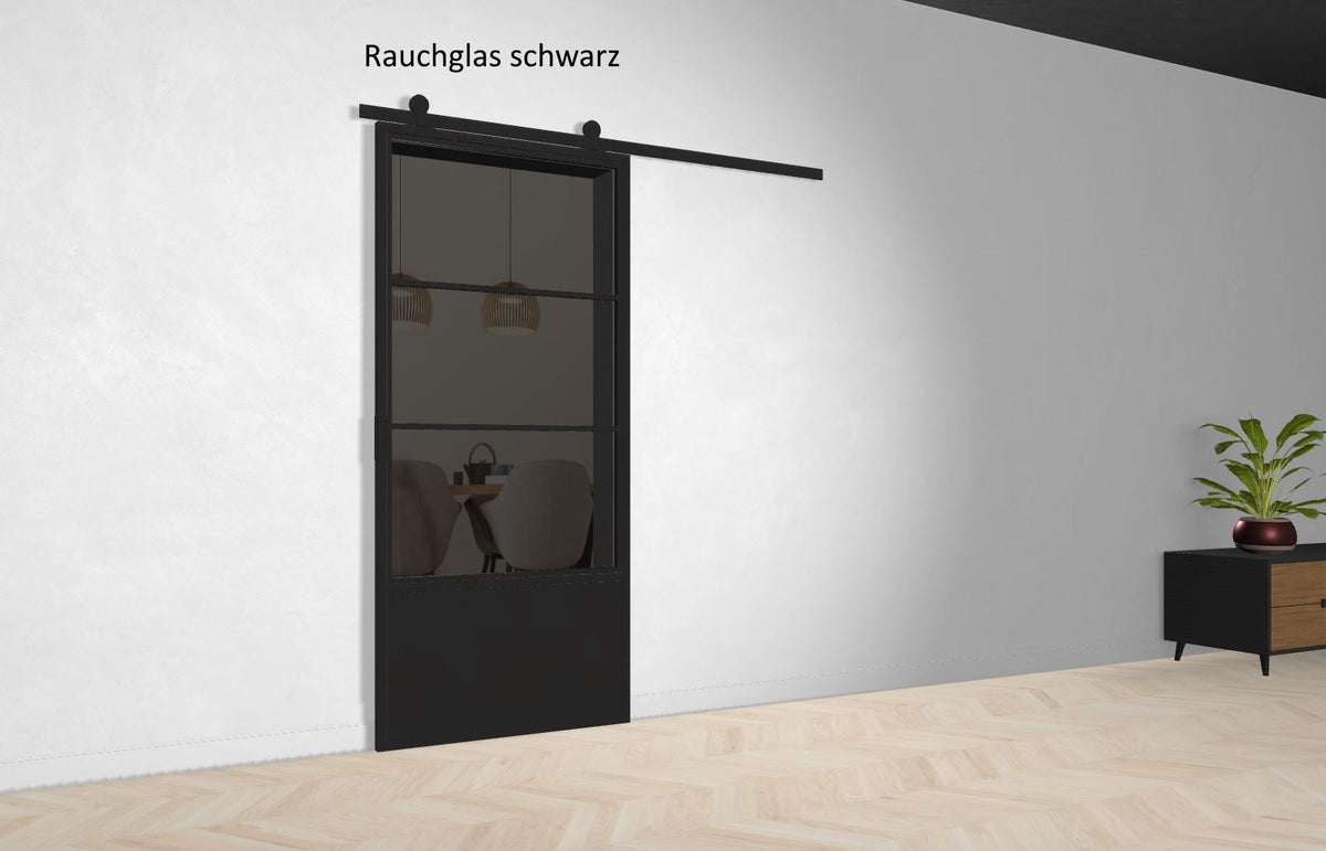 Lofttür Stahl-Glas-Schiebetüre Modell Jonas - Industrial Loft Style