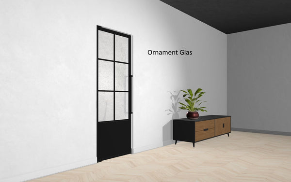Stahl-Glas-Pendeltür Modell Luca - Industrial Loft Style