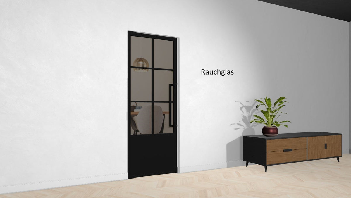 Stahl-Glas-Pendeltür Modell Luca - Industrial Loft Style