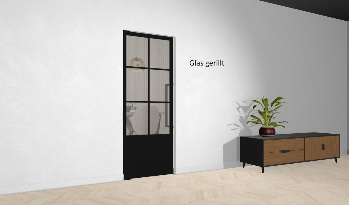 Stahl-Glas-Pendeltür Modell Luca - Industrial Loft Style