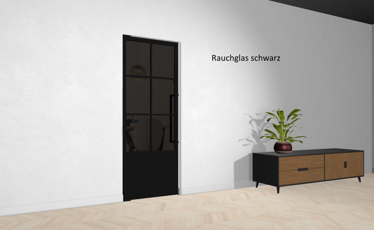 Stahl-Glas-Pendeltür Modell Luca - Industrial Loft Style
