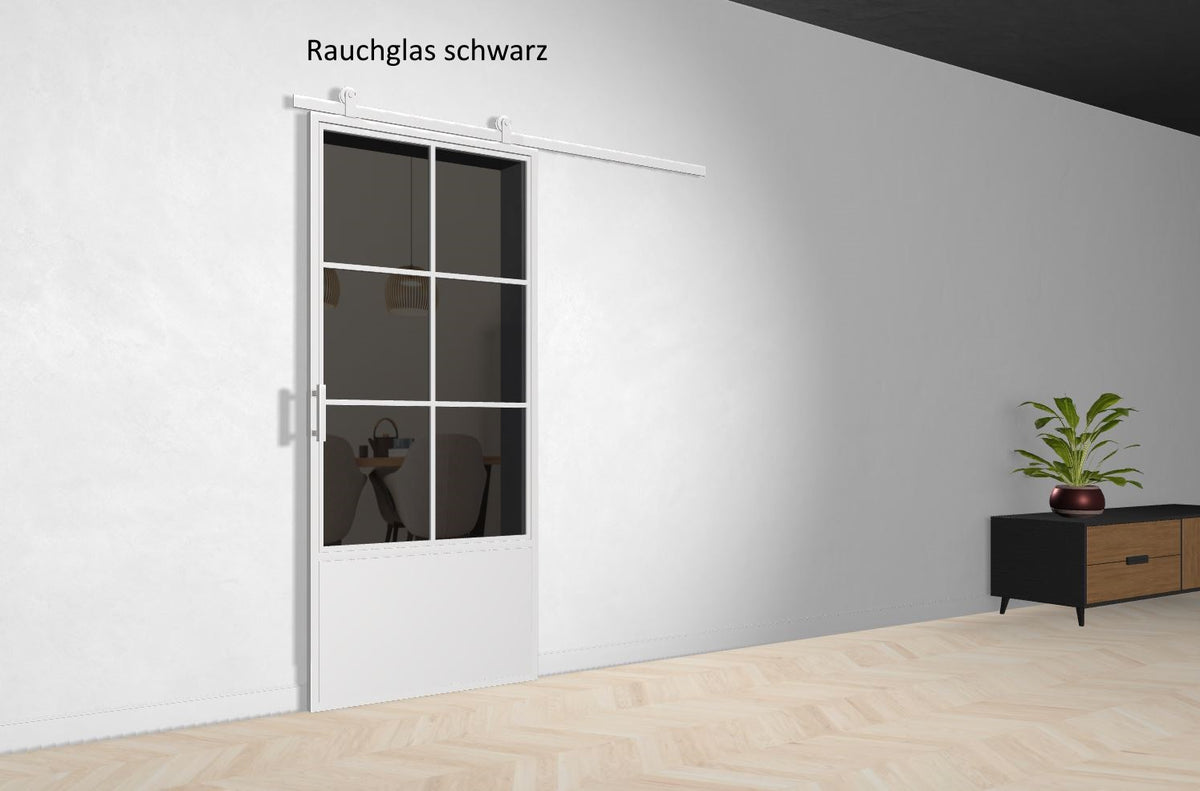 Lofttür Stahl-Glas-Schiebetüre Modell Luca - Industrial Loft Style