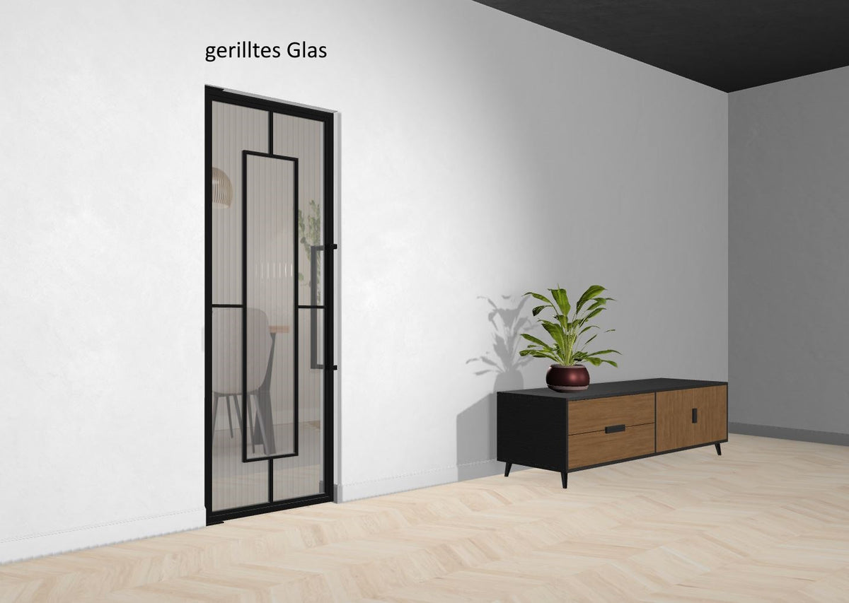 Stahl-Glas-Pendeltür Modell Mia - Industrial Loft Style