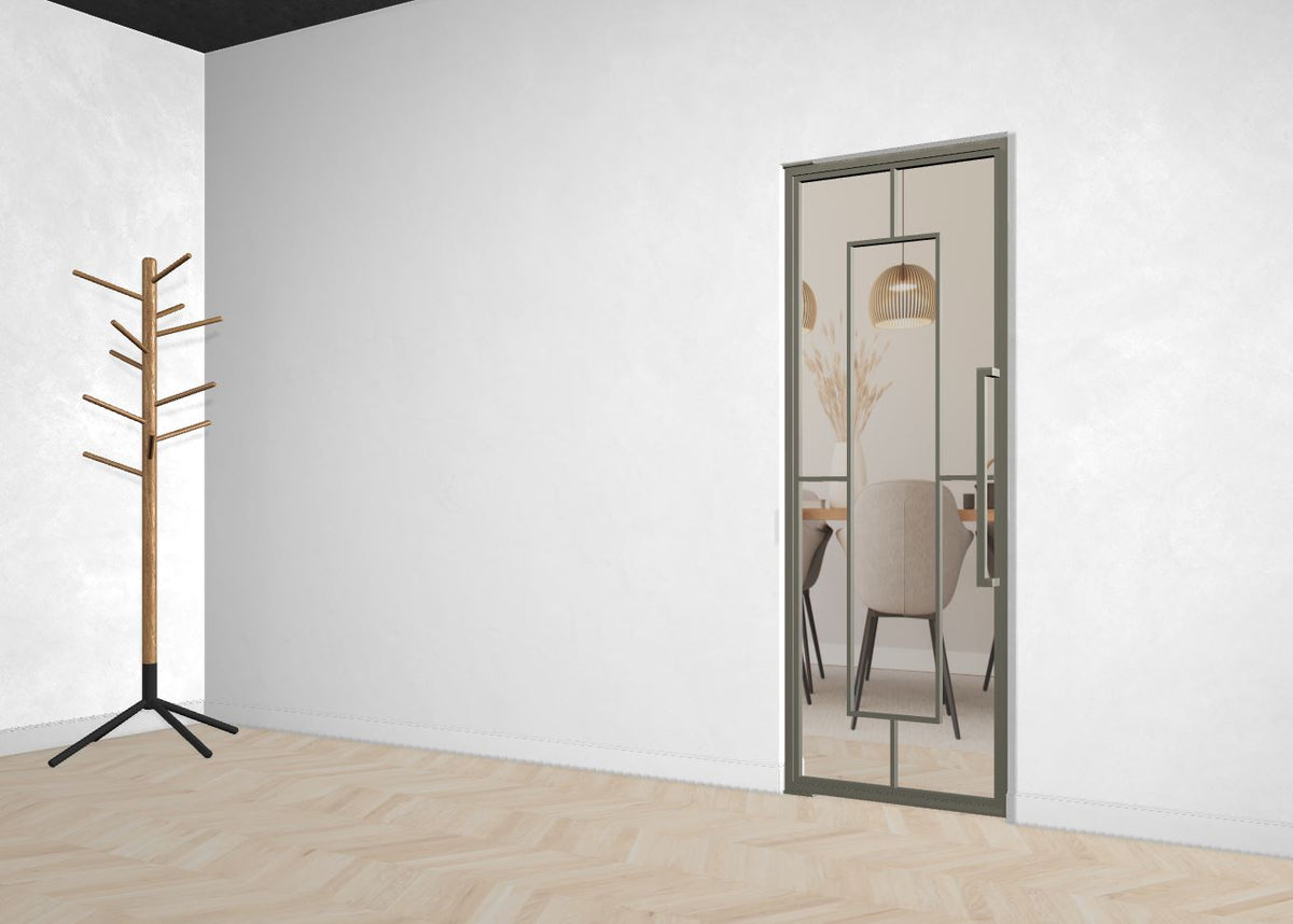 Stahl-Glas-Pendeltür Modell Mia - Industrial Loft Style