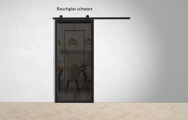 Lofttür Stahl-Glas-Schiebetüre Modell Mia - Industrial Loft Style