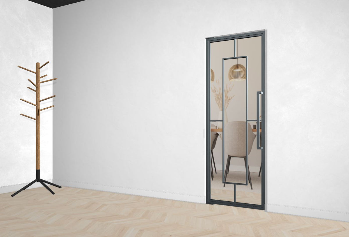 Stahl-Glas-Pendeltür Modell Mia - Industrial Loft Style