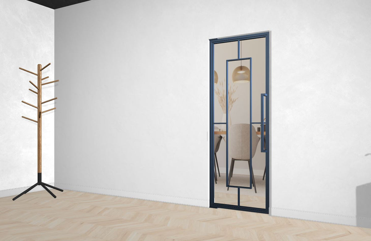 Stahl-Glas-Pendeltür Modell Mia - Industrial Loft Style