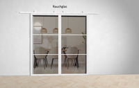 Doppel Lofttür Stahl-Glas-Schiebetüre Modell Nele - Industrial Loft Style
