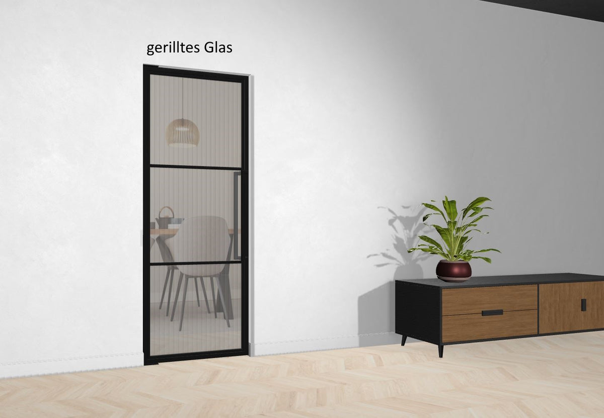 Stahl-Glas-Pendeltür Modell Nele - Industrial Loft Style