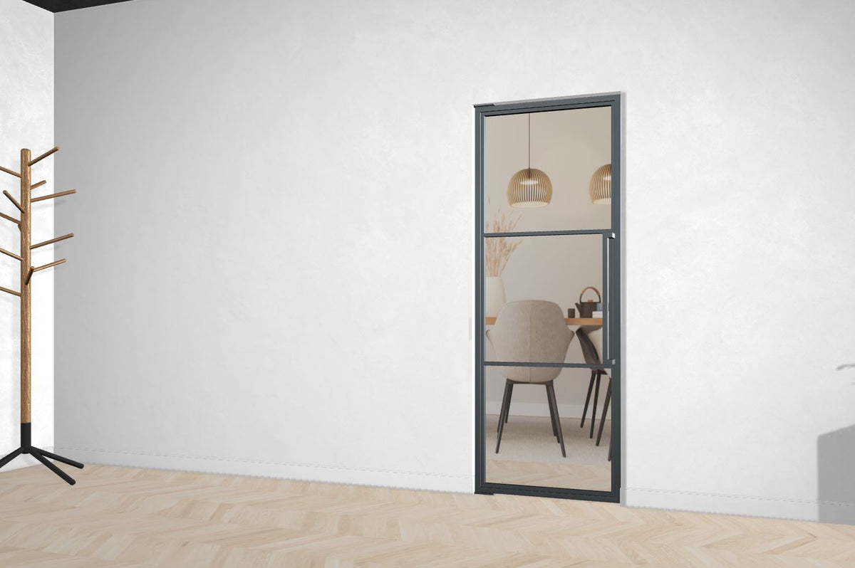 Stahl-Glas-Pendeltür Modell Nele - Industrial Loft Style