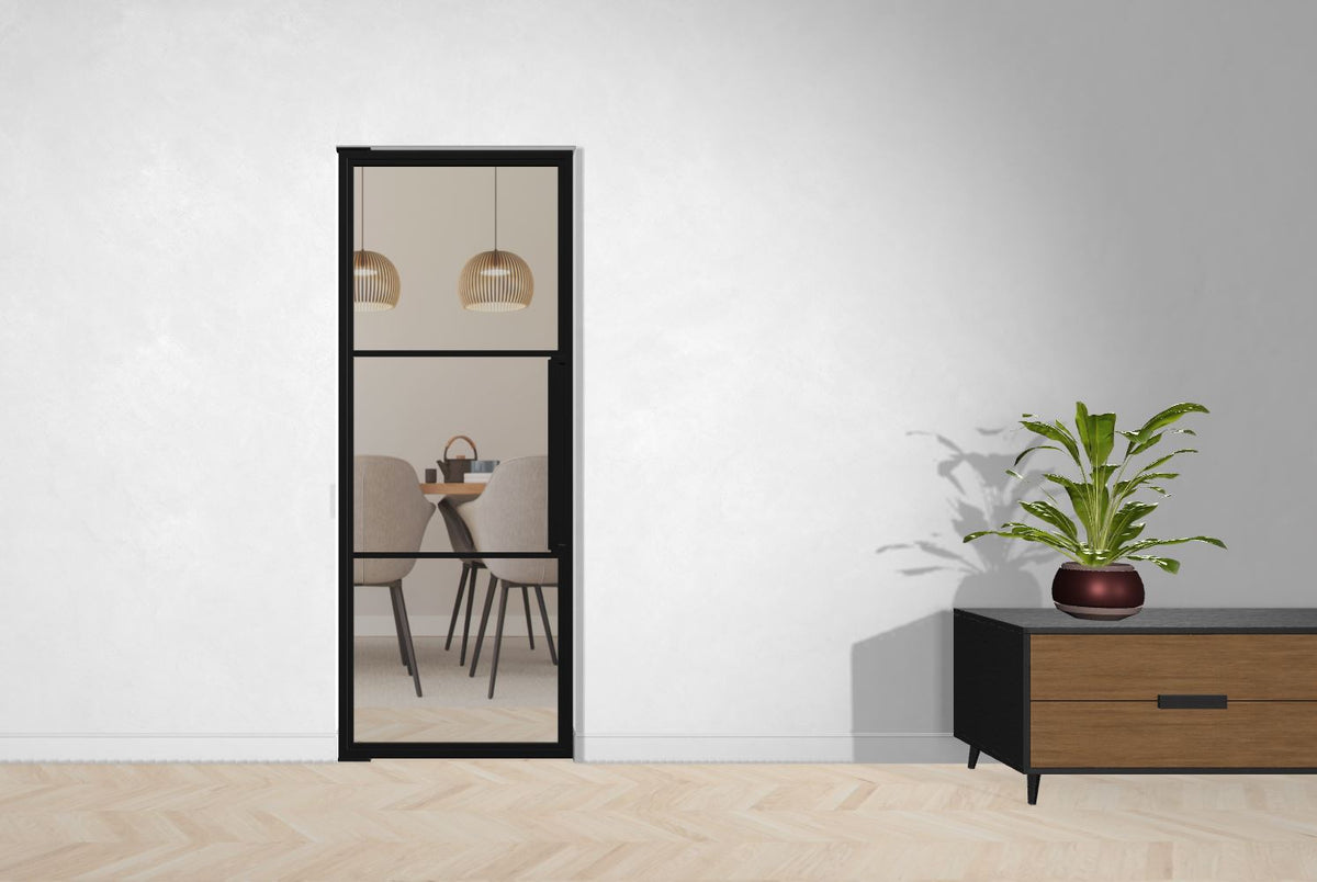 Stahl-Glas-Pendeltür Modell Nele - Industrial Loft Style