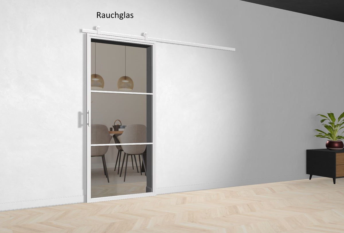 Lofttür Stahl-Glas-Schiebetüre Modell Nele - Industrial Loft Style