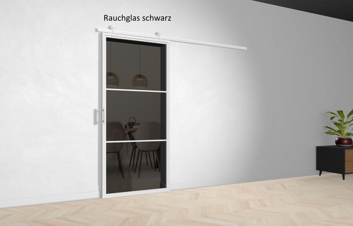 Lofttür Stahl-Glas-Schiebetüre Modell Nele - Industrial Loft Style
