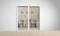 Doppel Lofttür Stahl-Glas-Schiebetüre Modell Nele - Industrial Loft Style