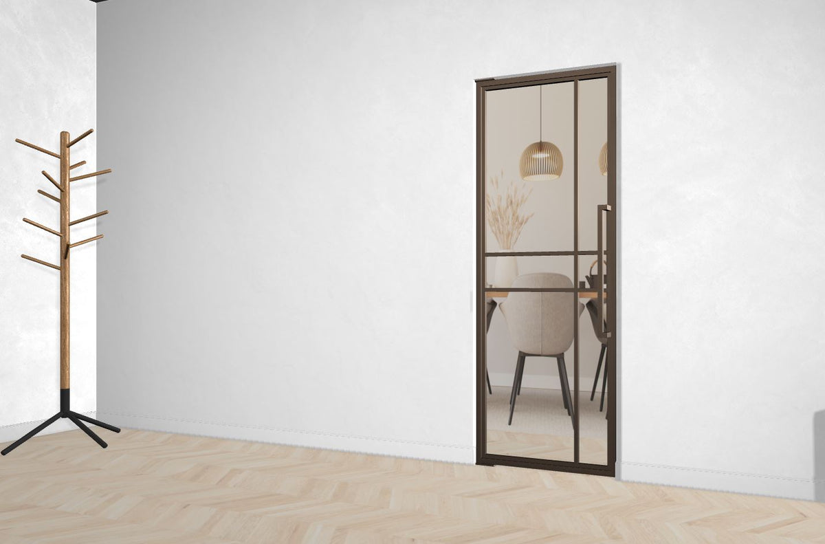 Stahl-Glas-Pendeltür Modell Noah - Industrial Loft Style