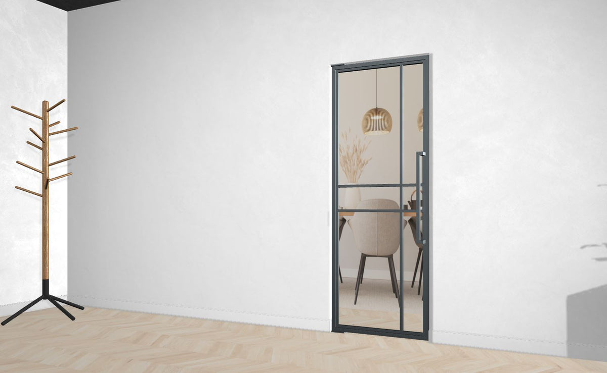 Stahl-Glas-Pendeltür Modell Noah - Industrial Loft Style