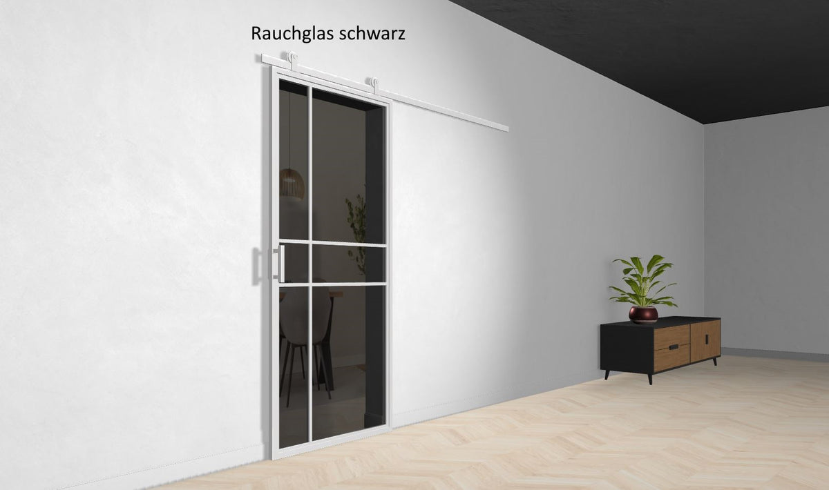 Lofttür Stahl-Glas-Schiebetüre Modell Noah - Industrial Loft Style