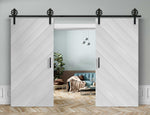 Doppelschiebetür Außenbereich in Scheunentor-Optik Modell Across - Farmhouse Barn Door rustikal