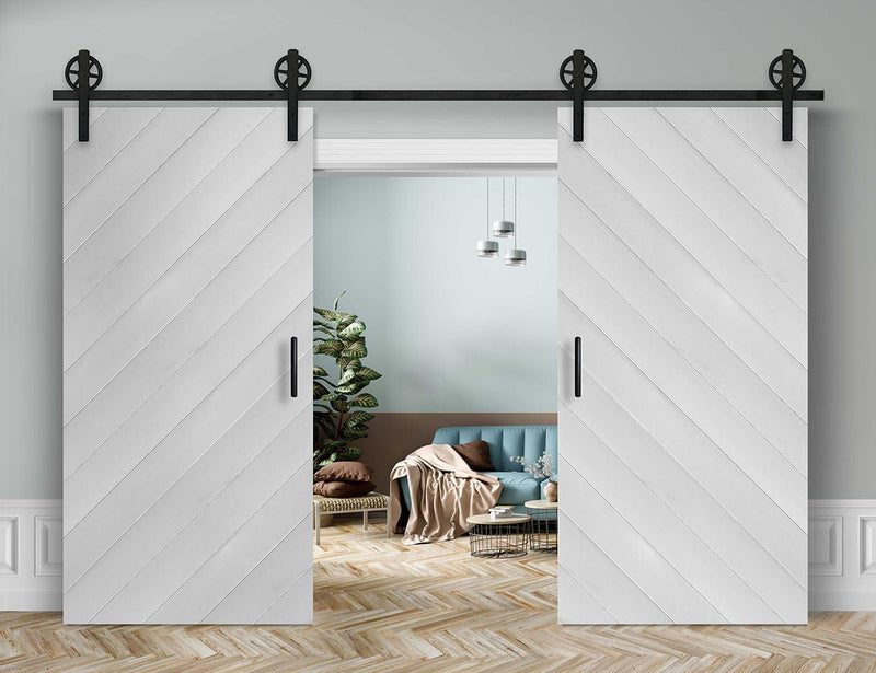 Doppelschiebetür Außenbereich in Scheunentor-Optik Modell Across - Farmhouse Barn Door rustikal