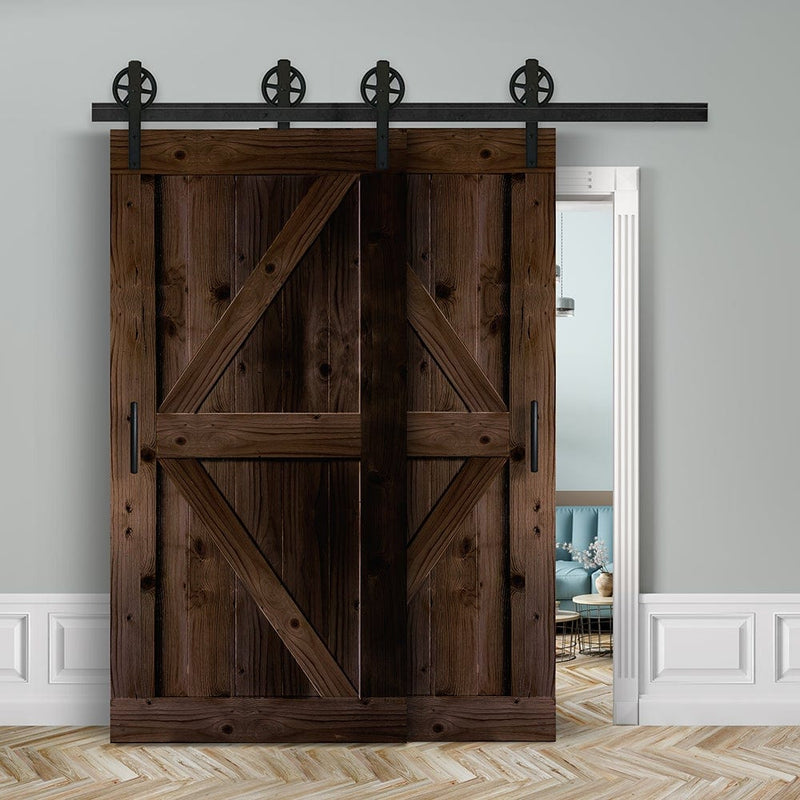 Doppelschiebetür voreinander herlaufend in Scheunentor-Optik Modell Arrow - Farmhouse Barn Door rustikal