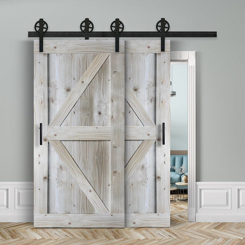 Doppelschiebetür voreinander herlaufend in Scheunentor-Optik Modell Arrow - Farmhouse Barn Door rustikal