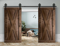 Doppelschiebetür in Scheunentor-Optik Modell Big X - Farmhouse Barn Door rustikal