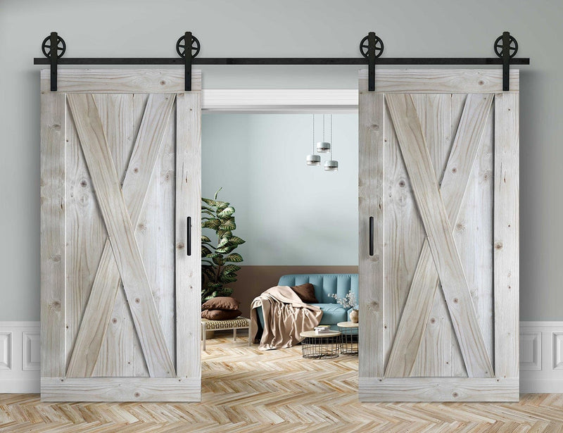 Doppelschiebetür in Scheunentor-Optik Modell Big X - Farmhouse Barn Door rustikal