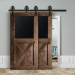Doppelschiebetür voreinander herlaufend in Scheunentor-Optik Modell Blackboard X - Farmhouse Barn Door rustikal