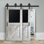 Doppelschiebetür voreinander herlaufend in Scheunentor-Optik Modell Blackboard X - Farmhouse Barn Door rustikal