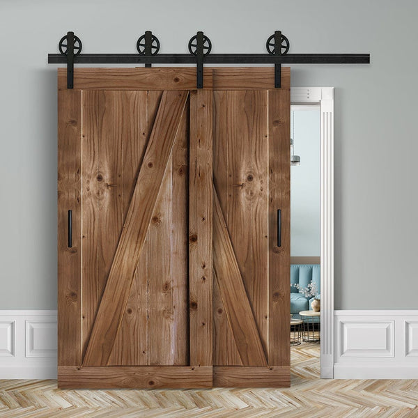 Doppelschiebetür voreinander herlaufend in Scheunentor-Optik Modell Elegance - Farmhouse Barn Door rustikal