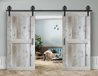 Doppelschiebetür in Scheunentor-Optik Modell Easy - Farmhouse Barn Door rustikal