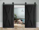 Schiebetür 2-Flügelig in Scheunentor-Optik Modell Elegance - Farmhouse Barn Door rustikal