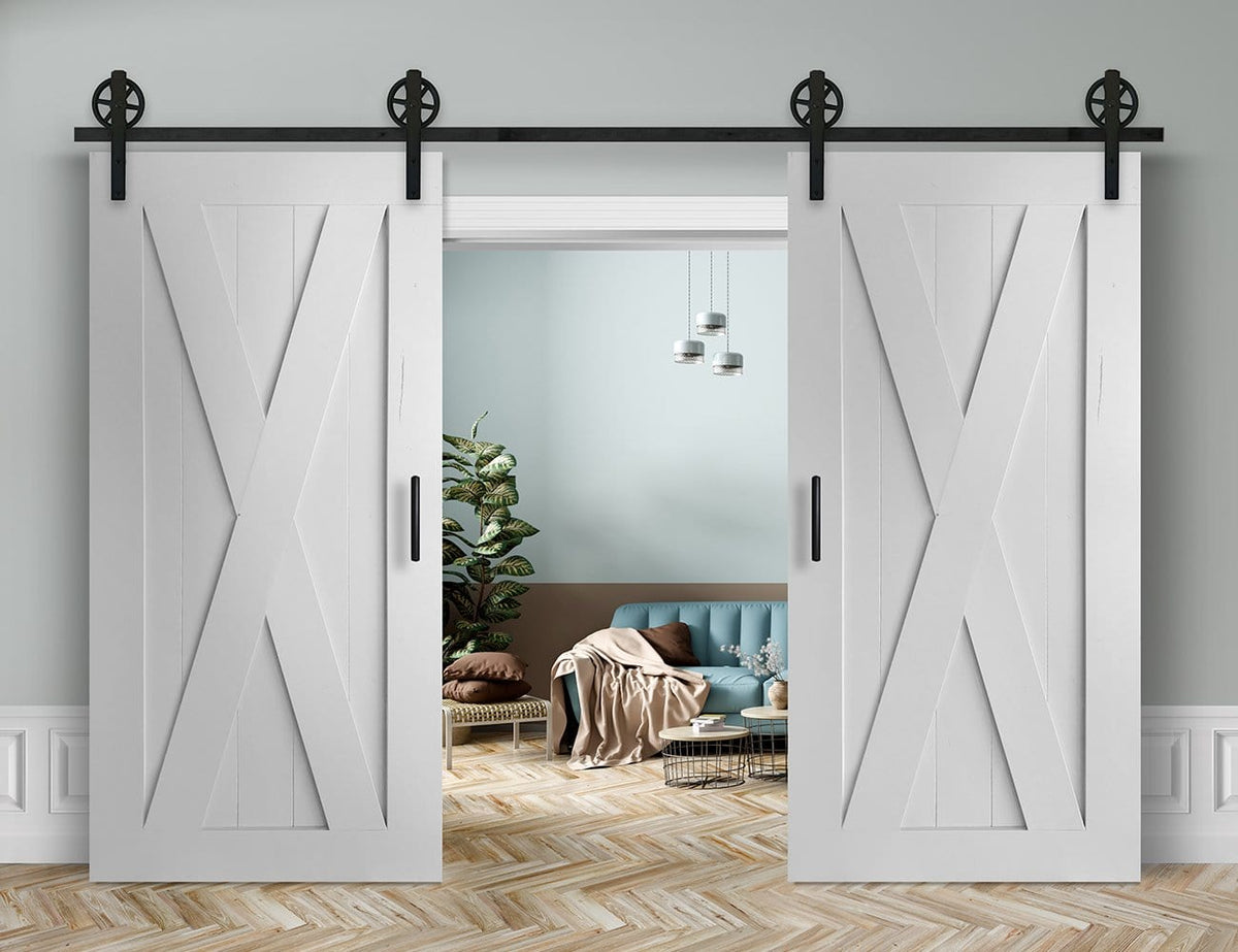 Doppelschiebetür in Scheunentor-Optik Modell Big X - Farmhouse Barn Door  rustikal - online kaufen