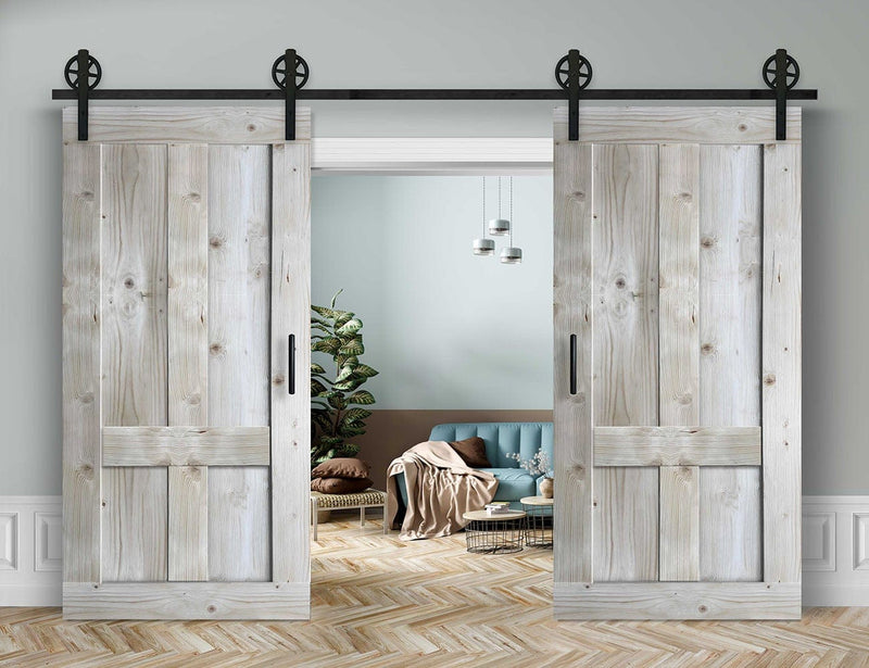Doppelschiebetür in Scheunentor-Optik Modell Farmhouse - Farmhouse Barn Door rustikal