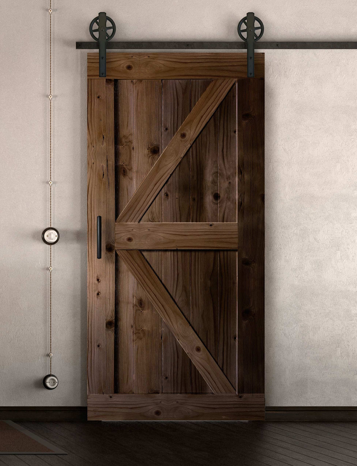 Schiebetür in Scheunentor-Optik Modell Arrow - Farmhouse Barn Door rustikal