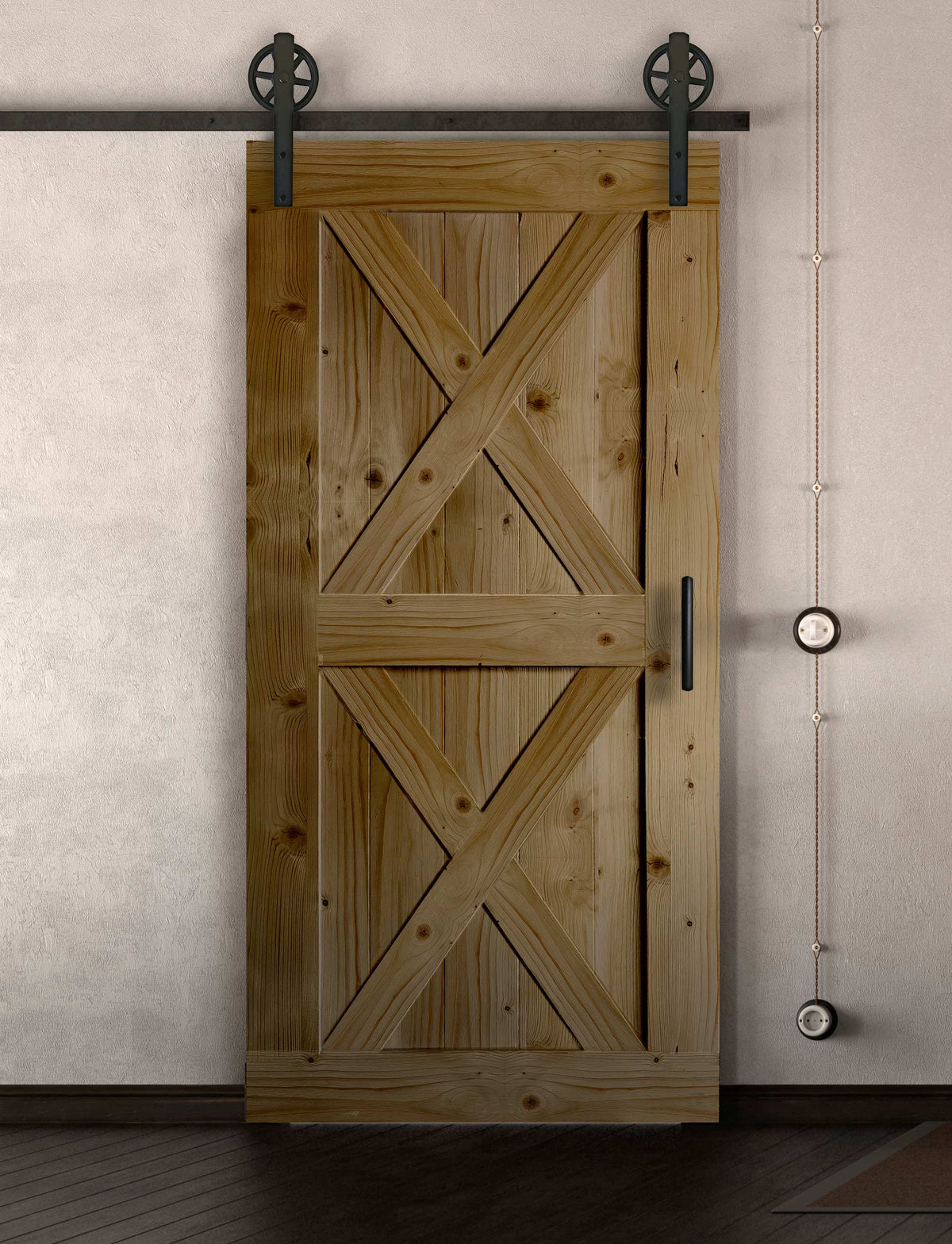 Schiebetür in Scheunentor-Optik Modell Double X - Farmhouse Barn Door rustikal