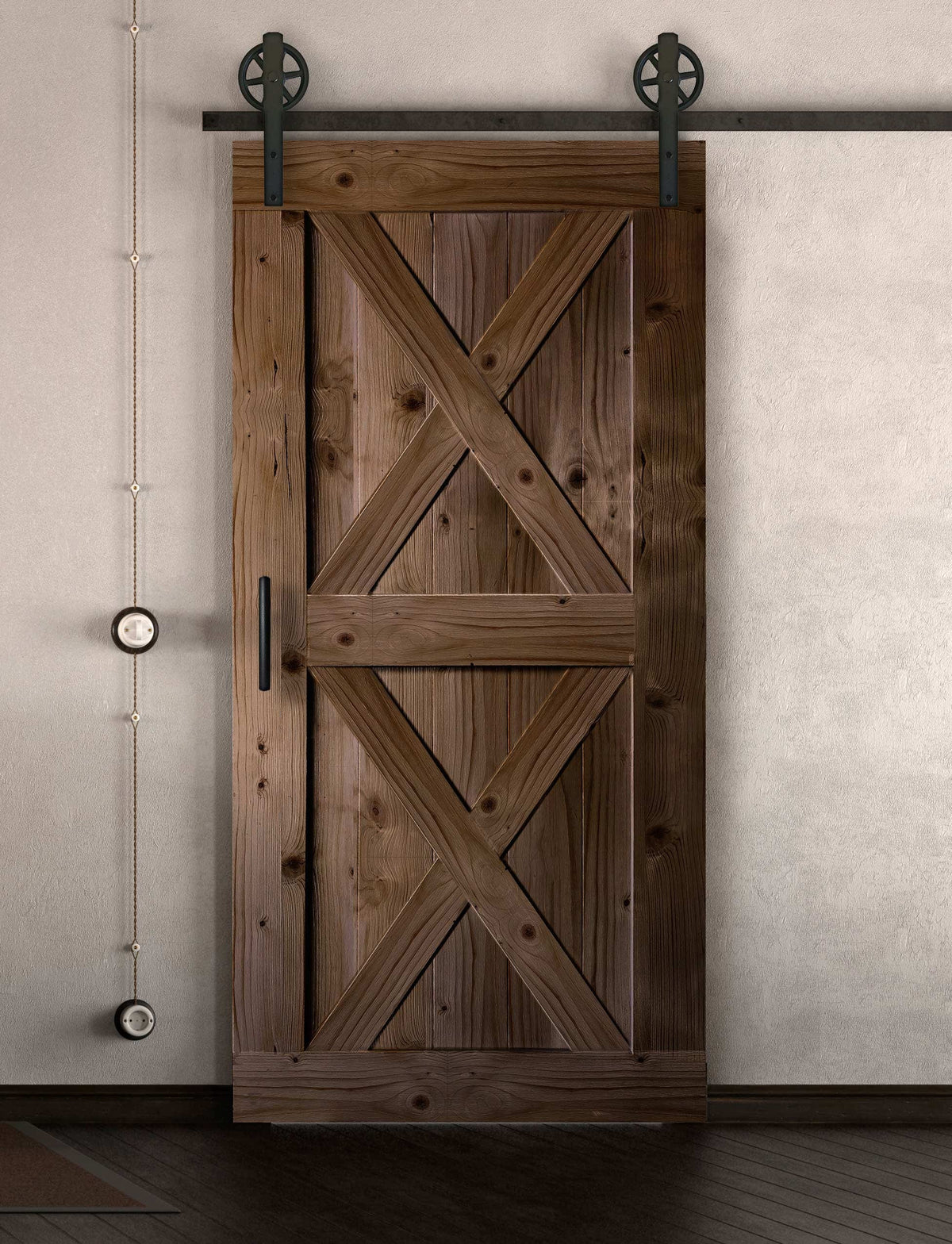 Schiebetür in Scheunentor-Optik Modell Double X - Farmhouse Barn Door rustikal