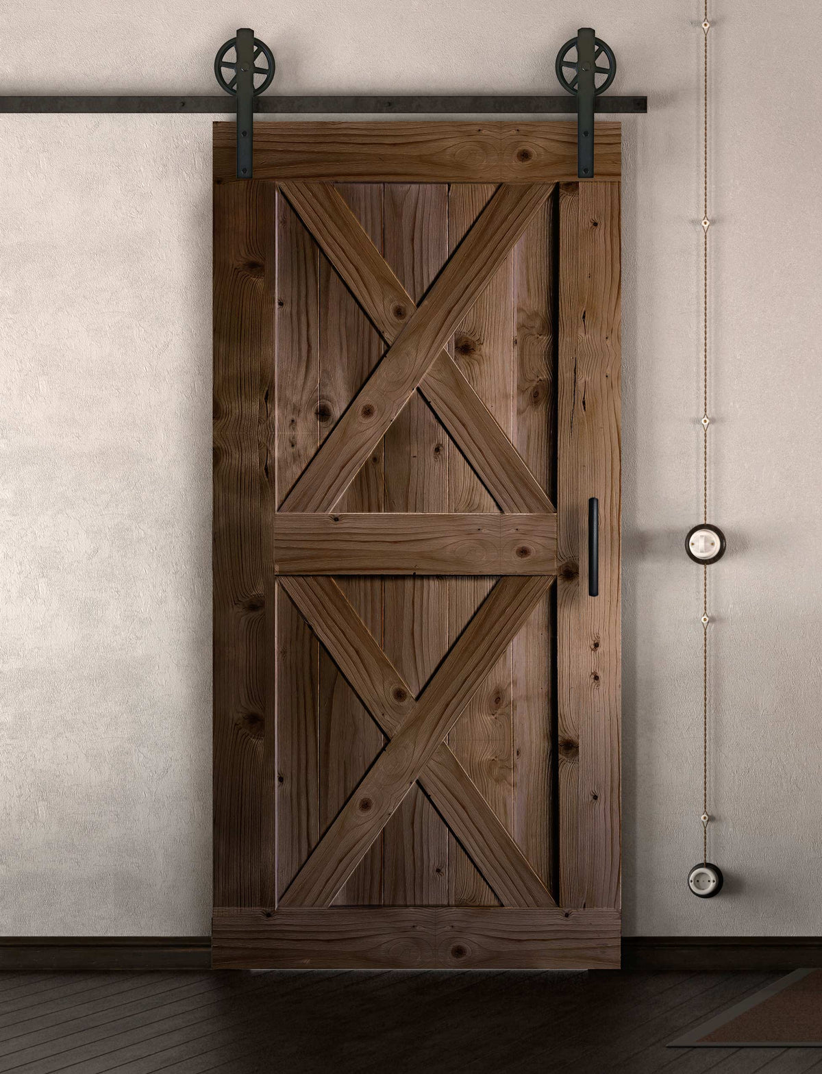 Schiebetür in Scheunentor-Optik Modell Double X - Farmhouse Barn Door rustikal