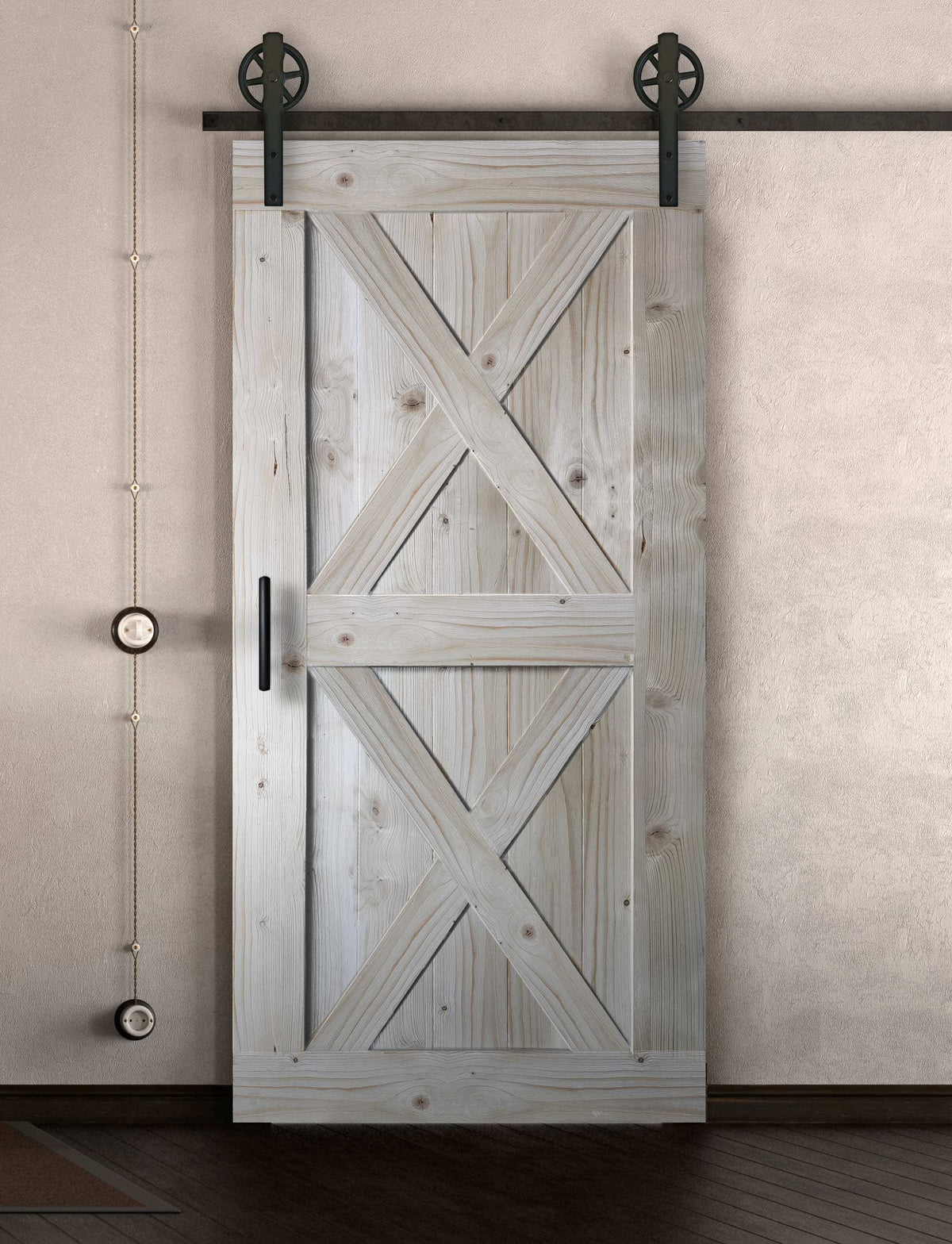 Schiebetür in Scheunentor-Optik Modell Double X - Farmhouse Barn Door rustikal