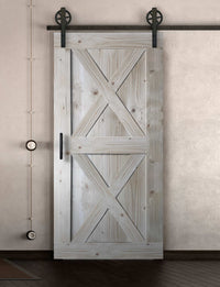 Schiebetüre Außenbereich in Scheunentor Optik Modell Double X - Farmhouse Barn Door rustikal