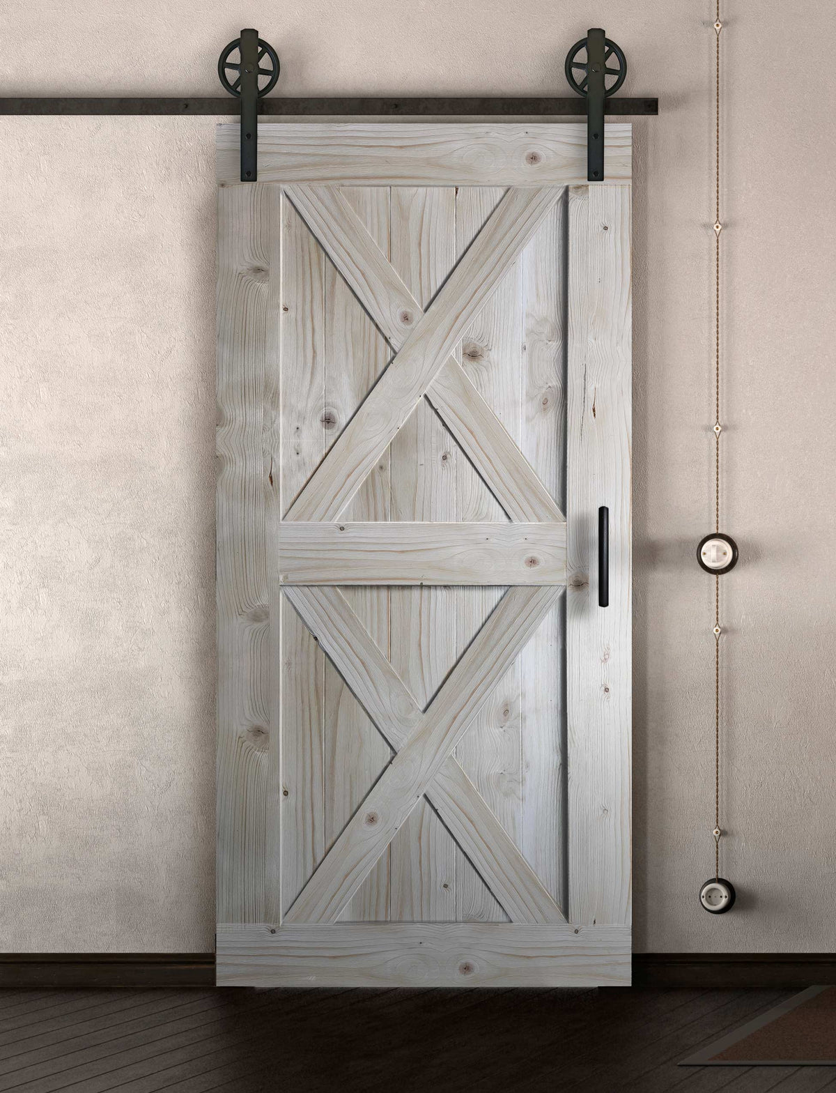 Schiebetüre Außenbereich in Scheunentor Optik Modell Double X - Farmhouse Barn Door rustikal